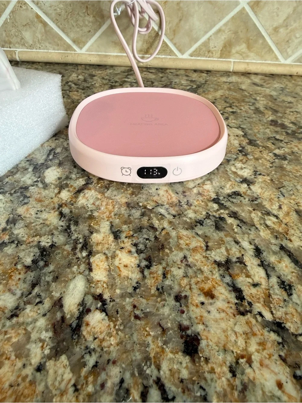 Coffee Mug Warmer & You are Awesome Set, AWESOME MUG with 4 Temp, Pink